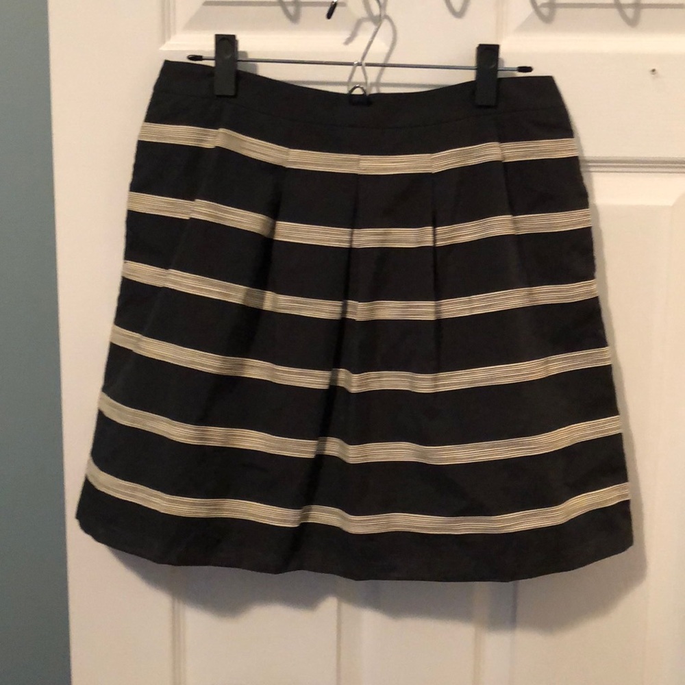 Loft pleated striped skirt